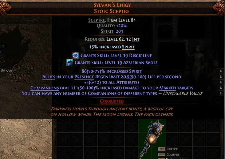 SYLVAN'S EFFIGY STOIC SCEPTRE