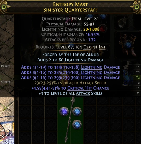 ENTROPY MAST SINISTER QUARTERSTAFF