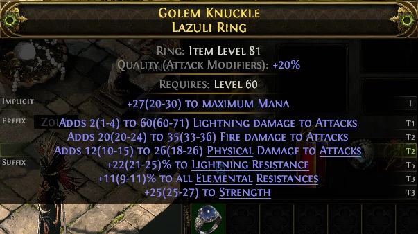 GOLEM KNUCKLE LAZULI RING