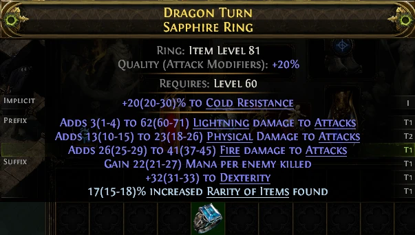 DRAGON TURN SAPPHIRE RING