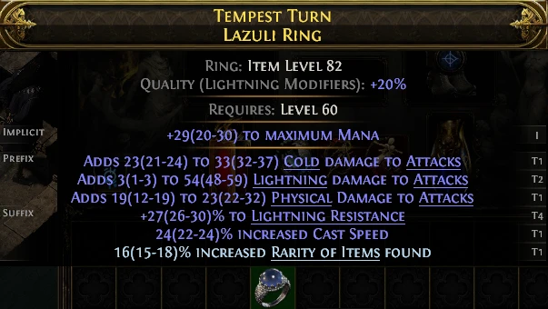 TEMPEST TURN LAZULI RING