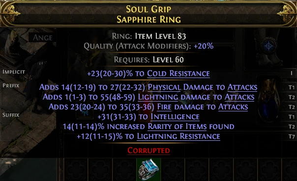 SOUL GRIP SAPPHIRE RING ANGE