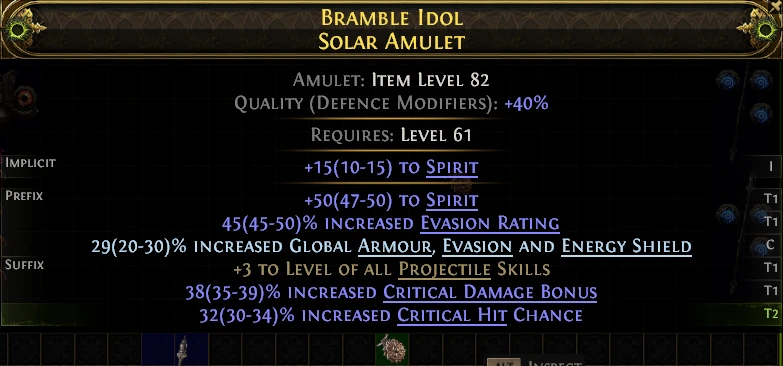 BRAMBLE IDOL SOLAR AMULET