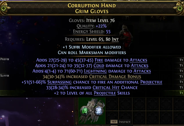 CORRUPTION HAND GRIM GLOVES