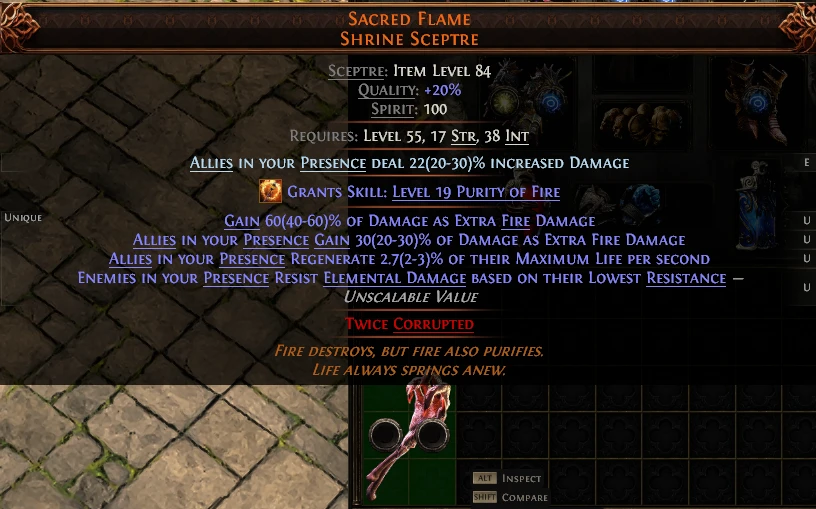 SACRED FLAME SHRINE SCEPTRE