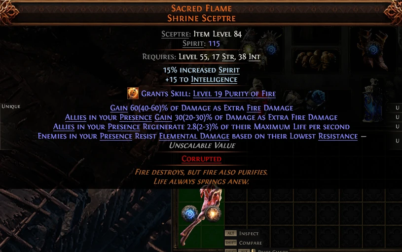 SACRED FLAME SHRINE SCEPTRE