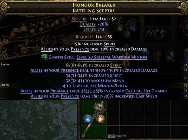 HONOUR BREAKER RATTLING SCEPTRE